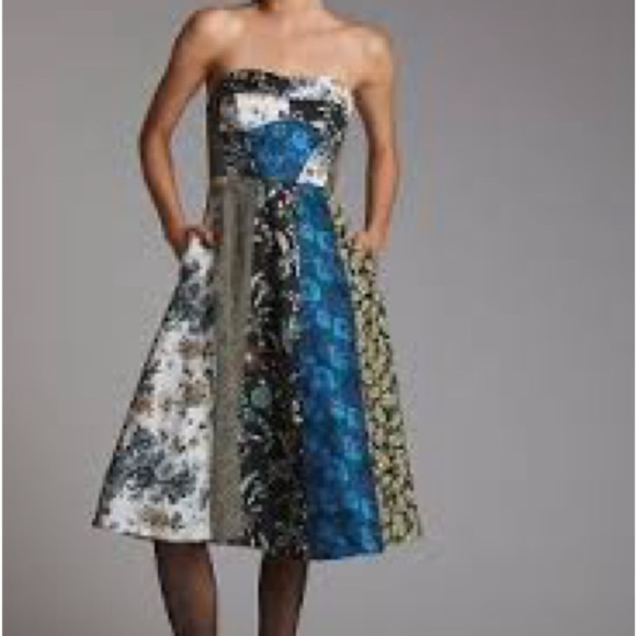 Anthropologie Strapless A-line Dress for Weddings - Picture 1 of 12